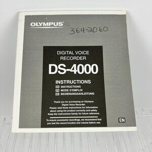 Olympus DS-4000 Digital Voice Recorder Instruction Manual With Disk